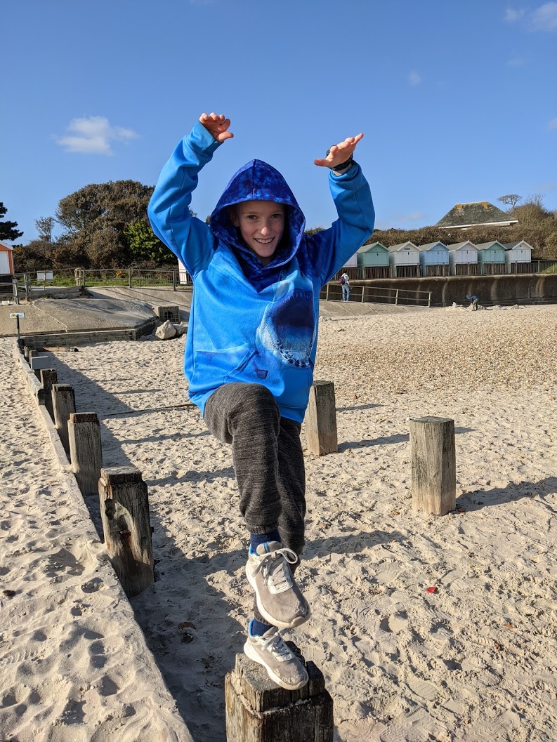 Theo as the Karate Kid